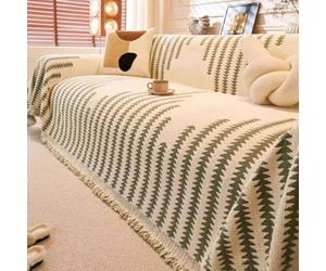 ZGWRYI Funda de Sofá Lavable y Transpirable para Todas Las Estaciones,Antideslizante y Resistente Al Desgaste,Colcha Multiusos para Sofas,FáCil de Limpiar(G4 Green,180x320cm)