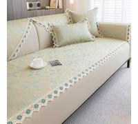 ZGWRYI Funda Sofa 3 Plazas, Fundas Sofa Antideslizantes Tejido de Ratán, Lavables a Máquina Aptas for Sofás de 1/2/3/4 Plazas y Sofás con Sección Chaise Longue(Style B,80x80cm)
