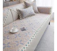 ZGWRYI Funda Sofa 3 Plazas, Fundas Sofa Antideslizantes Tejido de Ratán, Lavables a Máquina Aptas for Sofás de 1/2/3/4 Plazas y Sofás con Sección Chaise Longue(Style C,70x240cm)