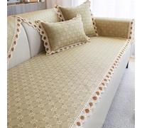 ZGWRYI Funda Sofa 3 Plazas, Fundas Sofa Antideslizantes Tejido de Ratán, Lavables a Máquina Aptas for Sofás de 1/2/3/4 Plazas y Sofás con Sección Chaise Longue(Style E,80x80cm)