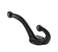 ZGXNYI 10pcs Industrial Style Clothes Hook Cast Iron Door Hook Cast Iron Coat Hook Retro Wrought Iron Decoration Perchero de Pared(Black)