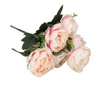ZGXNYI 2 Bunch of Simulation Peony Flower Silk Rose Bouquet Peony Vintage Bridal Bouquet Fake Flower Home DIY Wedding Decorat Fiori Artificiali Peonie(Light Pink)