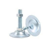 ZGXNYI 2PCS M10/M12/M16/M18/M20 Adjustable Foot Cups 60-150mm Length Iron Galvanized Articulated Feet Base(M12x60mm)