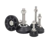 ZGXNYI 4PCS/Lot Reinforced Nylon Base Diameter 40mm*M8/M10 Fixed Foot Cups Articulated Feet Leveling(Base Dia.40xM10x60mm)