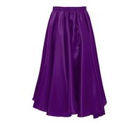 ZGXNYI Falda Flamenca for niñas, Traje de Baile Tradicional for Festival corridas toros, Vestido Bailarina Tango y Flamenco for presentaciones en el Escenario(Purple,120)