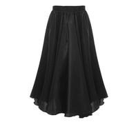 ZGXNYI Falda Flamenca for niñas, Vestido de Baile Corrida toros, Faldas largas gitanas, Traje actuación for Bailarina, Ropa Danza del Vientre, Tango Latino(Black,120)