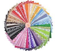 ZGXY Tela, 56 piezas de algodón superior de 25 cm x 25 cm, cuadrados de parches, precortados, multicolor y diferentes patrones para coser acolchados, manualidades, máscara de costura
