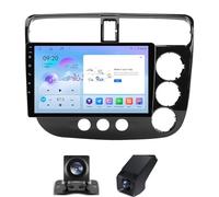ZGYBDH Android 13 para Hon-da Civic 7 LHD RHD 2000-2006 Control del Volante Radio estéreo de Coche Doble DIN con Carplay inalámbrico Android Auto Pantalla de 9 Pulgadas Cáma