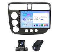 ZGYBDH Android 13 para Hon-da Civic 7 LHD RHD 2000-2006 Control del Volante Radio estéreo de Coche Doble DIN con Carplay inalámbrico Android Auto Pantalla de 9 Pulgadas Cáma