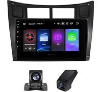 ZGYBDH Android 13 para Toyota Yaris XP90 2005-2012 Control del Volante Radio de Coche Doble DIN con Carplay inalámbrico Android Auto Pantalla de 9 Pulgadas Cámara de visión