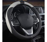ZGYHESO Funda Volante Cuero para Edge/C-MAX/Escort/Ecosport/Fiesta MK6 MK7, Cuero Ultrafino Antideslizante Suave Todas Estaciones Transpirable Y Duradera,G