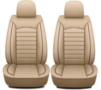 ZGYHESO Fundas para Asientos Delanteros De Coche Aptas para BMW X1 X2 X3 X4 X5 X5M X6, Asientos Fundas Asientos Coche Cuero,Beige