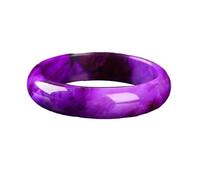ZGYOZMNG Brazalete de Jade Morado Oscuro para Mujer, Joya de jadeíta Shujulai Natural (Morado, 54 mm)