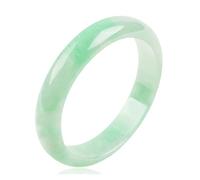 ZGYOZMNG Brazalete de Jade Verde Claro Genuino para Mujer, Joya de jadeíta birmana Natural (Verde, 54 mm)