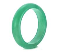 ZGYOZMNG Brazalete de Jade Verde Natural con jadeíta Feng Shui, joyería de Buena Suerte para Mujeres (Verde, 54 mm)