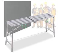 ZGYOZMNG Plataforma de Trabajo para mejoras del hogar, andamio portátil Plegable, Escalera, Taburete y Banco de Trabajo (Ancho: 40 cm x 180 cm x 5,9 pies)