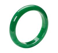 ZGYOZMNG Pulsera de Jade Esmeralda para Mujer, Jade Verde Natural, auténtico, con Certificado, jadeíta de Grado A (Verde, 54 mm)