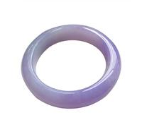 ZGYOZMNG Pulsera de Jade Morado auténtico para Mujer, jadeíta birmana Natural auténtica con Certificado (Morado, 60 mm)