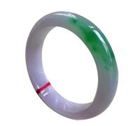 ZGYOZMNG Pulsera de Jade para Mujer, auténtica jadeíta Morada y Verde de Myanmar (62 mm)