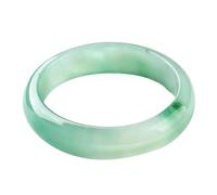 ZGYOZMNG Pulsera de Jade para Mujer, Brazalete de jadeíta Verde de Myanmar, joyería de la Fortuna Hecha a Mano (Verde, 60 mm)