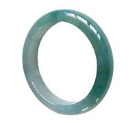 ZGYOZMNG Pulsera de Jade para Mujer, Brazalete de jadeíta Verde Oscuro, joyería Hecha a Mano auténtica con Certificado (Verde, 54 mm)