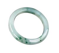 ZGYOZMNG Pulsera de Jade para Mujer, jadeíta Natural birmana con Flores flotantes Verdes (Verde, 58 mm)