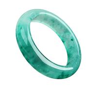 ZGYOZMNG Pulsera de Jade para Mujer, jadeíta Verde Natural auténtica, joyería de la Fortuna (Verde, 64 mm)