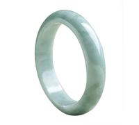 ZGYOZMNG Pulsera de Jade para Mujer, jadeíta Verde Natural auténtica, Regalo de Buena Suerte (Verde, 54 mm)