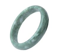 ZGYOZMNG Pulsera de Jade para Mujer, jadeíta Verde Oscuro auténtica y Natural, con joyero (Verde, 54 mm)
