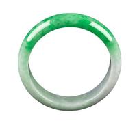ZGYOZMNG Pulsera de Jade para Mujer, jadeíta Verde y Blanca Natural, Hecha a Mano, joyería de la Fortuna (Verde, 62 mm)