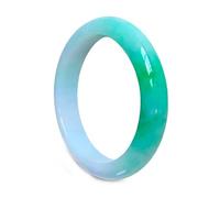 ZGYOZMNG Pulsera de Jade Verde auténtico Birmano para Mujer, Piedra Preciosa Natural Fengshui, jadeíta (Verde, 62 mm)