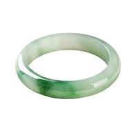 ZGYOZMNG Pulsera de Jade Verde auténtico para Mujer, jadeíta birmana Natural, 15156 (Verde, 64 mm)
