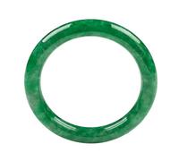 ZGYOZMNG Pulsera de Jade Verde Redondo para Mujer, Pulsera de jadeíta birmana Natural (Verde, 56 mm)