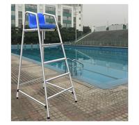 ZGYOZMNG Silla de vigilancia para Piscina, de Acero Inoxidable 304, de 120, 150 y 180 cm de Alto, con Gancho para sombrilla, para natación (Plateada, 180 cm de alto/70,9 Pulgadas/5,9 pies)