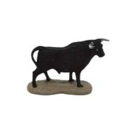 ZH Figura Decorativa de Toro Negro en Resina, Estatua de Toro para Decoración, 13cm