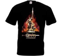 ZHAIMAORIJI Camiseta de algodón con estampado de moda para hombre, diseño de Conan The Barbarian V2, camiseta divertida para hombre, color negro, Negro, 3XL