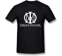 ZHAIMAORIJI Camiseta de manga corta con logotipo de Dream Theater para hombre, color negro, Negro, XXL