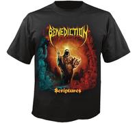 ZHAIMAORIJI Camiseta para hombre con texto en inglés "Benediction Scriptures" negra, Negro, XL