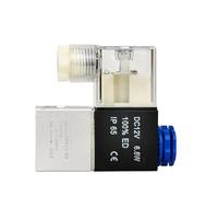 ZHAJNG 2V025-06 Válvula solenoide AC110V Válvula solenoide de gas Válvula de aire Normalmente cerrada(With 12mm fittings)
