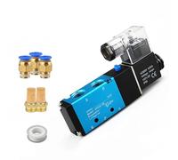 ZHAJNG Electroválvula neumática de 5/2 vías, 2 posiciones, 5 puertos, bobina simple, eléctrica, con conexión de 12 mm, 4V210-08 4V310-10(4V110-06 DC12V)