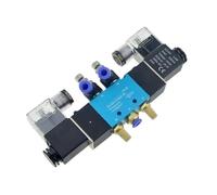 ZHAJNG Electroválvula neumática eléctrica de 2 posiciones y 5 vías, control doble, CA 110 V, manguera de 8 mm y 10 mm, ajuste de aire y gas, válvula magnética(SL-6mm)