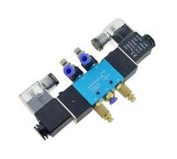 ZHAJNG Electroválvula neumática eléctrica de 2 posiciones y 5 vías, control doble, CA 110 V, manguera de 8 mm y 10 mm, ajuste de aire y gas, válvula magnética(SL-6mm-Adjust)