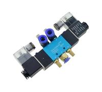 ZHAJNG Electroválvula neumática eléctrica de 2 posiciones y 5 vías, control doble, CA 110 V, manguera de 8 mm y 10 mm, ajuste de aire y gas, válvula magnética(SL-10mm)