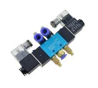 ZHAJNG Electroválvula neumática eléctrica de 2 posiciones y 5 vías, control doble, CA 110 V, manguera de 8 mm y 10 mm, ajuste de aire y gas, válvula magnética(SL-10mm-Adjust)