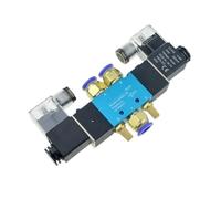 ZHAJNG Electroválvula neumática eléctrica de 2 posiciones y 5 vías, control doble, CA 220 V, manguera de 10 mm, ajuste de aire y gas, válvula magnética(PC-12mm)