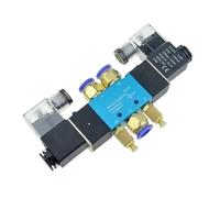 ZHAJNG Electroválvula neumática eléctrica de doble control, 2 posiciones y 5 vías, AC36V 4V220-08, con manguera de 10 mm y ajuste magnético for aire y gas.(PC-12mm-Adjust)