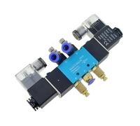 ZHAJNG Electroválvula neumática eléctrica de doble control, 2 posiciones y 5 vías, AC36V 4V220-08, con manguera de 10 mm y ajuste magnético for aire y gas.(SL-8mm-Adjust)