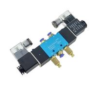 ZHAJNG Electroválvula neumática eléctrica de doble control, 2 posiciones y 5 vías, DC24 V, 24 V CC, 10 mm de manguera, ajuste de aire y gas, válvula magnética(PC-6mm-Adjust)