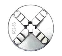 ZHAJNG Plato de torno for madera K02-50/63/80/100 de 4 mordazas autocentrante de 50/63/80/100 mm con desplazamiento manual.(K02-63)