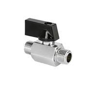 ZHAJNG Válvula de bola de latón macho a macho PT rosca BSP de 1/8", 1/4", 3/8" y 1/2" for compresor de aire, agua, gasóleo y válvula de cierre.(1/4")